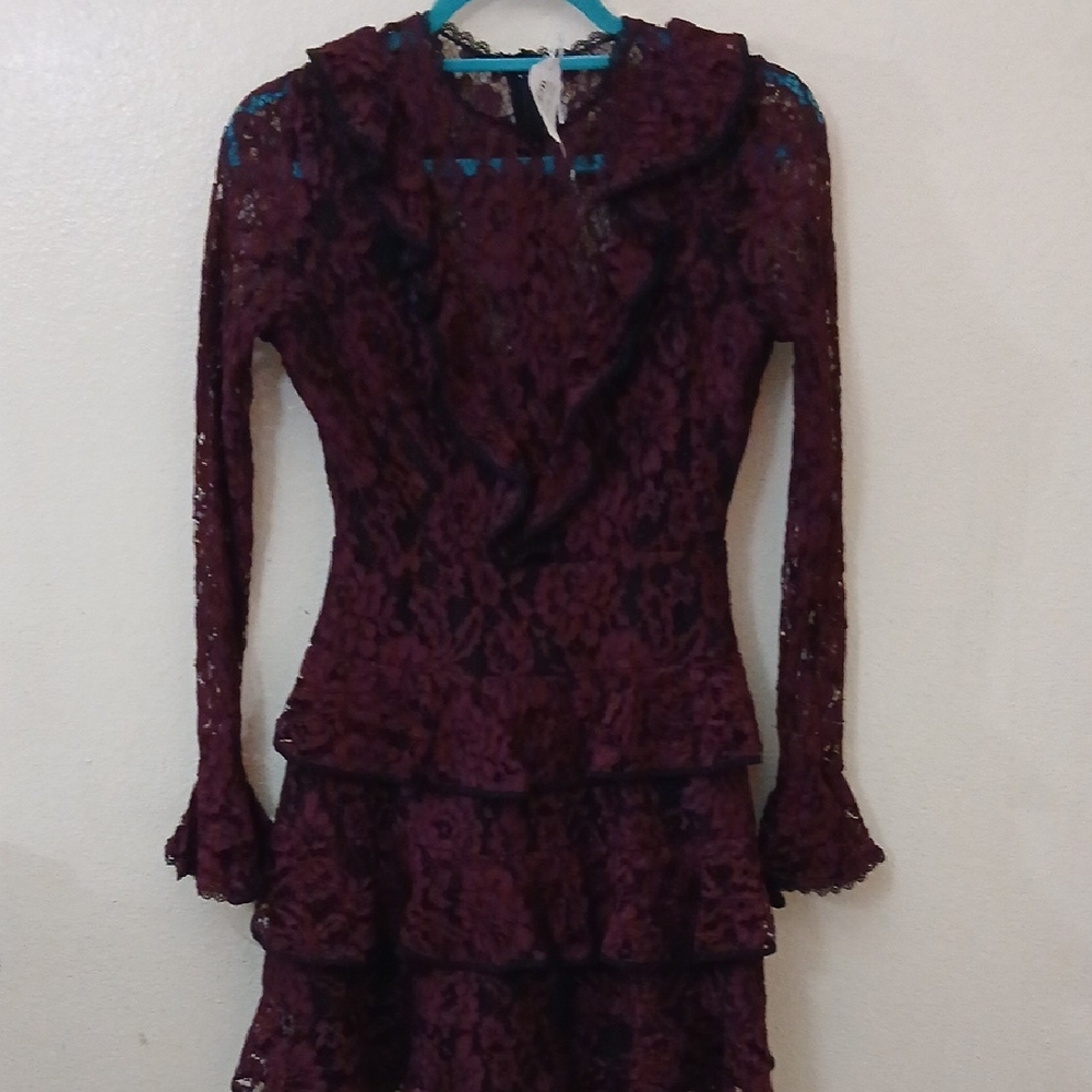 Alexis Deep Purple Lace Dress